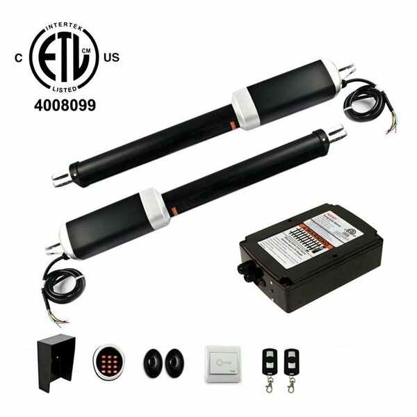 Aleko ETL Listed Accessories Kit & Swing Gate Opener for Dual Swing Gates up to 1300 lbs GG1300UACC-UNB